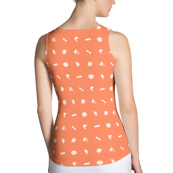 Summer Icon Coral ✧ Women's Jersey Tank Top